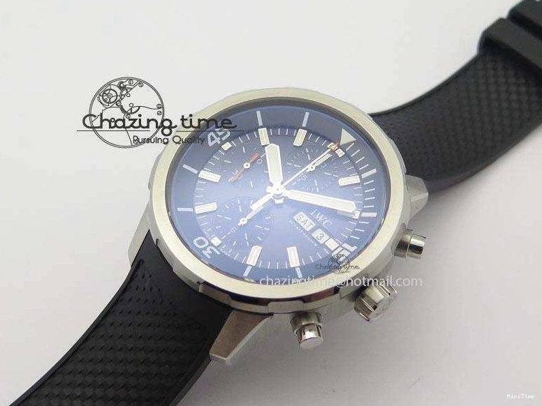 MIROTIME 0201 Aquatimer Chrono IW376803 V6F 1:1 Best Edition Blue Dial On Rubber Strap A WellDesigned 7282
